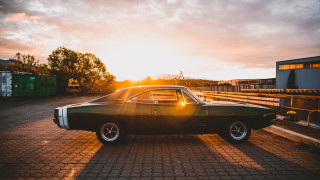 Car sunset cityscape mountain urban - cinematic photography free wallpaper