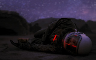 Person starry sky helmet space - full free wallpaper for desktop