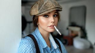 Woman hat cigarette steampunk photorealistic - steampunk free wallpaper