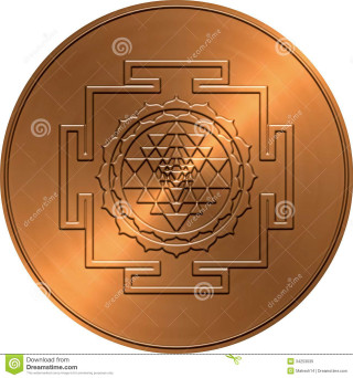 Gold coin flower of life - a white background free wallpaper