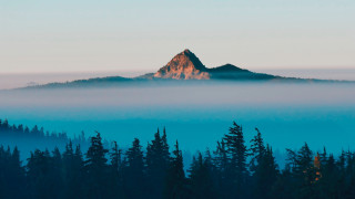 Mountain fog forest lake sky - a fog free wallpaper