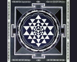 Srila circle black white border - an art deco painting free wallpaper
