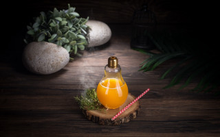Orange juice bottle wooden table - orange juice free wallpaper