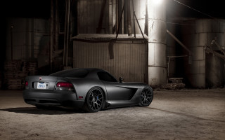 Black sports car dark garage 5 - a dark garage free wallpaper