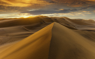 Desert sand dune sunset clouds - amir zand free wallpaper