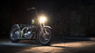 Motorcycle parking lot logs backlit - a light free wallpaper