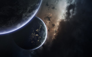 Earth space moon stars galaxy 2 - a distant star in the distance free wallpaper