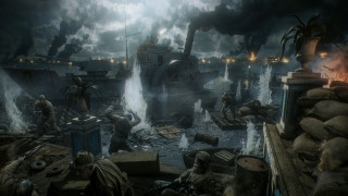 Factory smoke man gun city - a gun free wallpaper