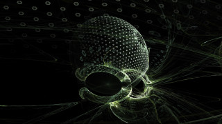 Spiral sphere generative digital art - a spiral design free wallpaper
