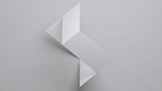 White abstract shape angular greyscale - angular free wallpaper