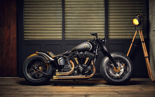 Motorcycle garage light tripod puzzle - a light free wallpaper