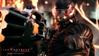 Futuristic man gun helmet military - a futuristic setting free wallpaper