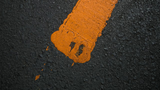 Yellow sign orange black white - the side of a road free wallpaper