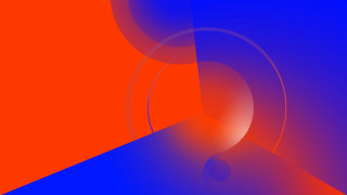 Blue red circles manessier triadic - a circular design free wallpaper