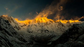 Mountain range dramatic light clouds 2 - dramatic free wallpaper