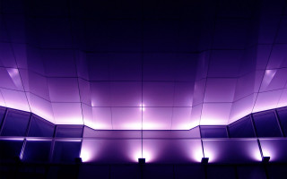 Purple room lights ceiling clock - cyberpunk art free wallpaper