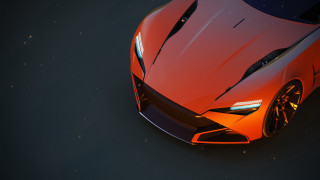 Sports car night sky stars - f 8 aperture free wallpaper