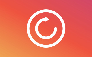 White arrow circle pink orange - a white circle free wallpaper