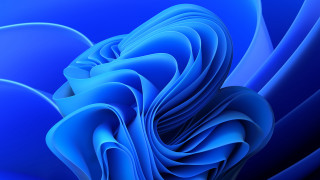 Blue abstract wavy curves ambient - a computer free wallpaper