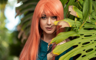 Daphne allen cosplay redhair blueeyes - long red hair free wallpaper