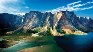 Mountain range lake sky clouds 3 - choi buk free wallpaper