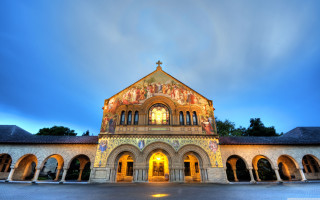 Church clocktower cross steeple dusk - ambrose mccarthy patterson free wallpaper