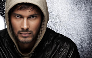 Man hooded jacket umbrella rain - jacket free wallpaper