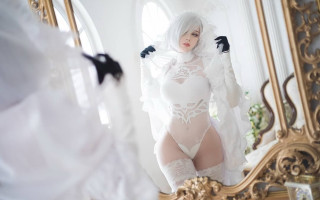 Mirror woman white lingerie black - ayo free wallpaper
