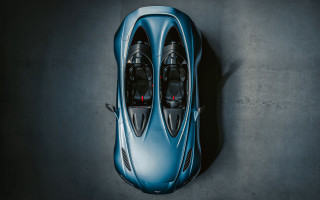 Blue car two seats black 2 - gradient light blue free wallpaper