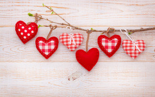 Hearts branch wall folk art - a branch free wallpaper