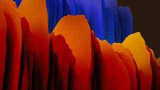 Colorful abstract mountain range black - elizabeth murray free wallpaper for desktop