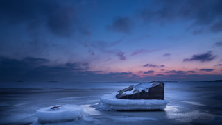 Frozen lake boat sunset cloudy - cloudy free wallpaper