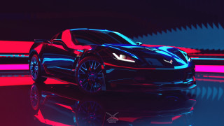 Black sports car red blue - the back free wallpaper