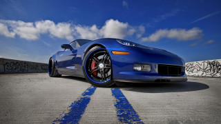 Blue sports car graffiti wall - the wall behind free wallpaper