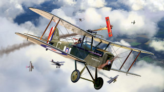 Biplane flying sky clouds pilot - bernard fleetwoodwalker free wallpaper