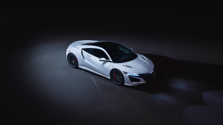 White sports car dark spotlight - a spotlight free wallpaper