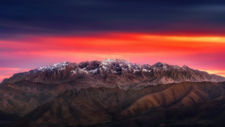 Mountain range sunset reflection sky - sky in the foreground free wallpaper