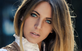 Blonde haired blue eyed woman 12 - the wind free wallpaper for desktop