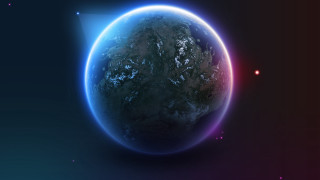 Blue red planet bright light - planet free wallpaper