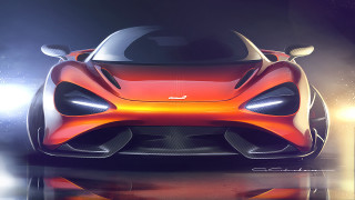 Red sports car brightlight blackbackground - spot free wallpaper