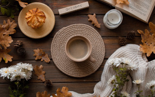 Coffee book autumn leaves flower - elinor proby adams free wallpaper