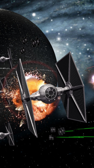 Star wars tie spaceship galaxy - matte painting free wallpaper