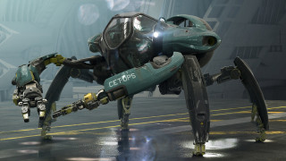 Futuristic robot runway light cryengine - a futuristic robot free wallpaper