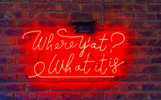 Neon sign phone brickwall torii - a brick wall free wallpaper