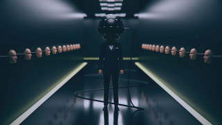 Man suit microphone futuristic 3d - futurism free wallpaper