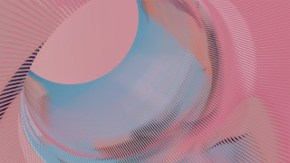 Pink blue abstract circular 3d - c4d free wallpaper