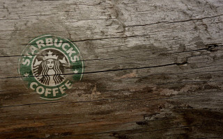 Wooden table starbucks logo brown - banksy free wallpaper