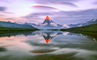 Mountain lake reflection sunset berndfasching - sunset free wallpaper