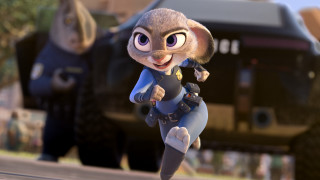 Cartoon character running vehicle woman - a scene free wallpaper
