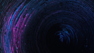 Darkblue purple circular waterdrops bioluminescence - amir zand free wallpaper